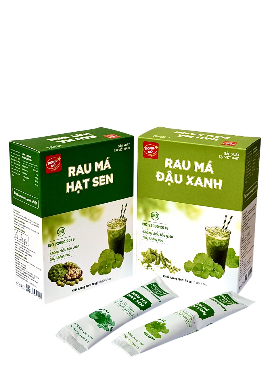 Combo - Rau Má Đậu Xanh & Rau Má Hạt Sen